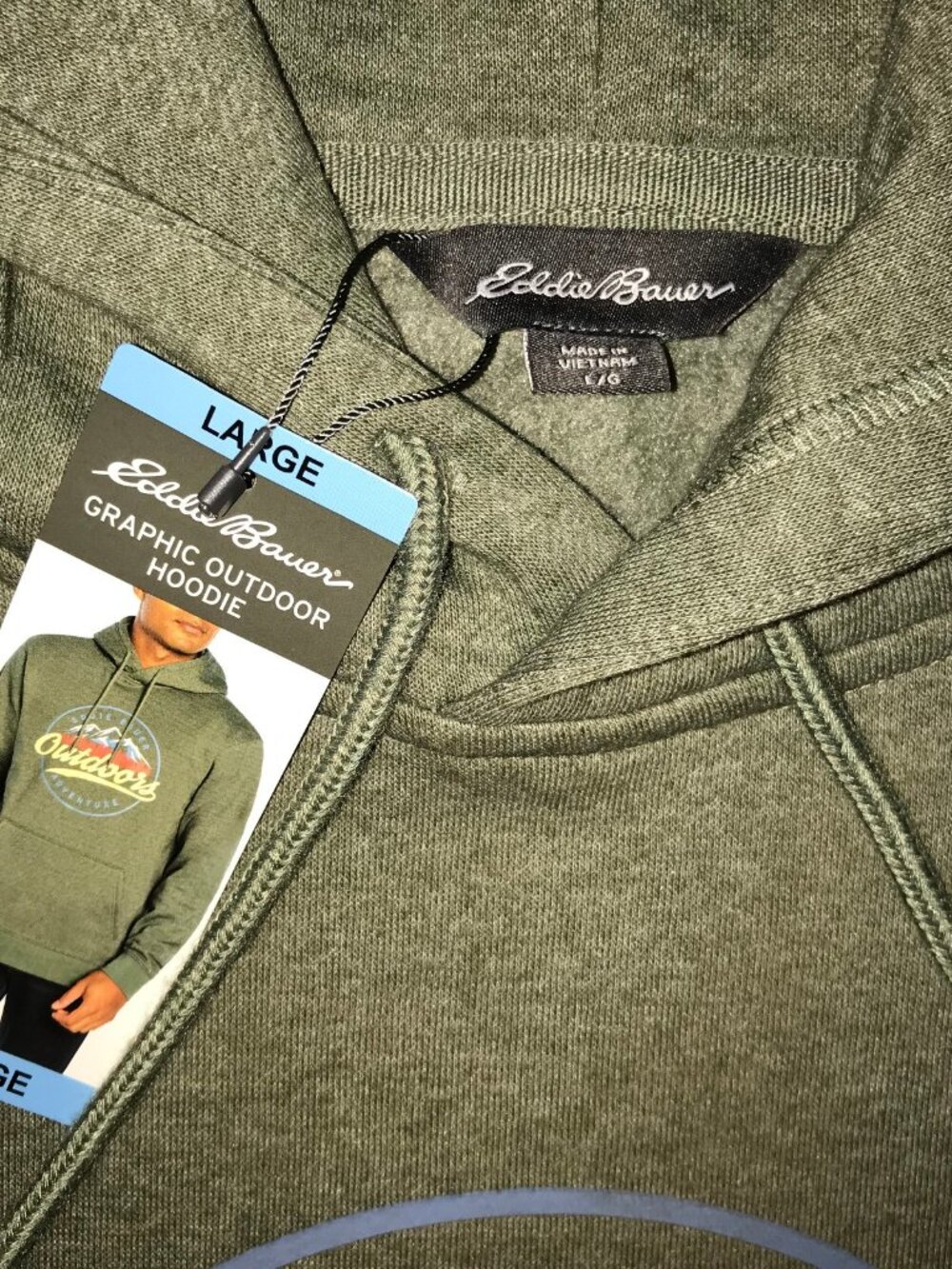 Men's Eddie Bauer Graphic Outdoor Hoodie-Size L - Picture 4 of 14